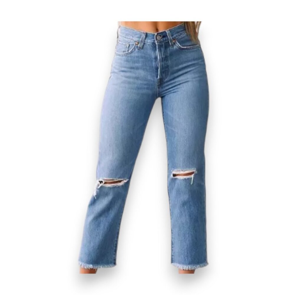 Levi's distressed Wedgie Straight